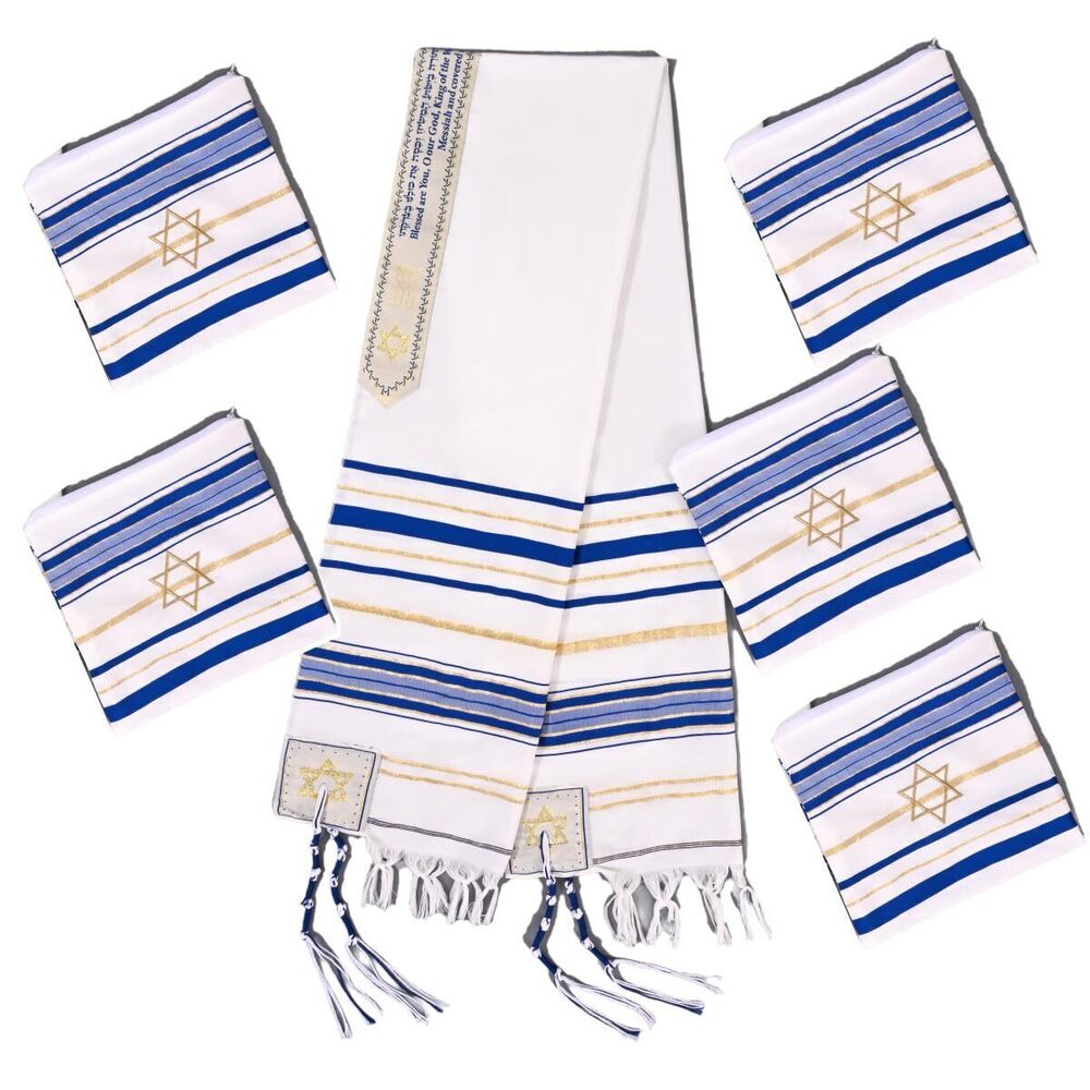 9713 5 pcs blue 's prayer shawl Christian prayer scarf jewish tzitzit